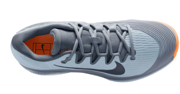 Nike Men's Vapor 12 Clay Court Tennis Shoes 'Ashen Slate / Obsidian / Lt Armory Blue' | Slate Rally