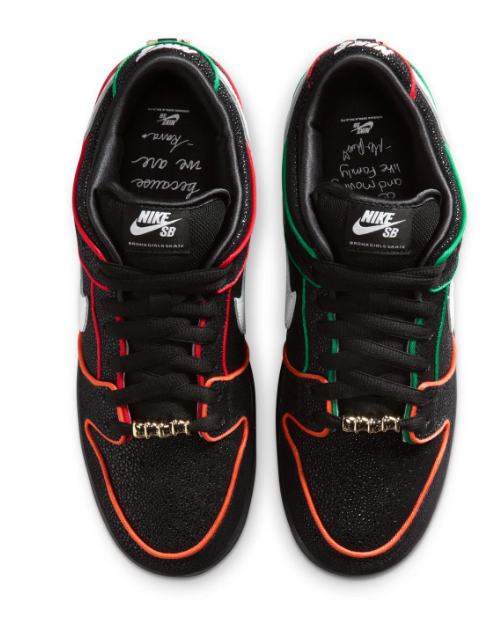 Nike SB Dunk Low Pro QS 'Black / White / Challenge Red' | Scarlet Counterpoint