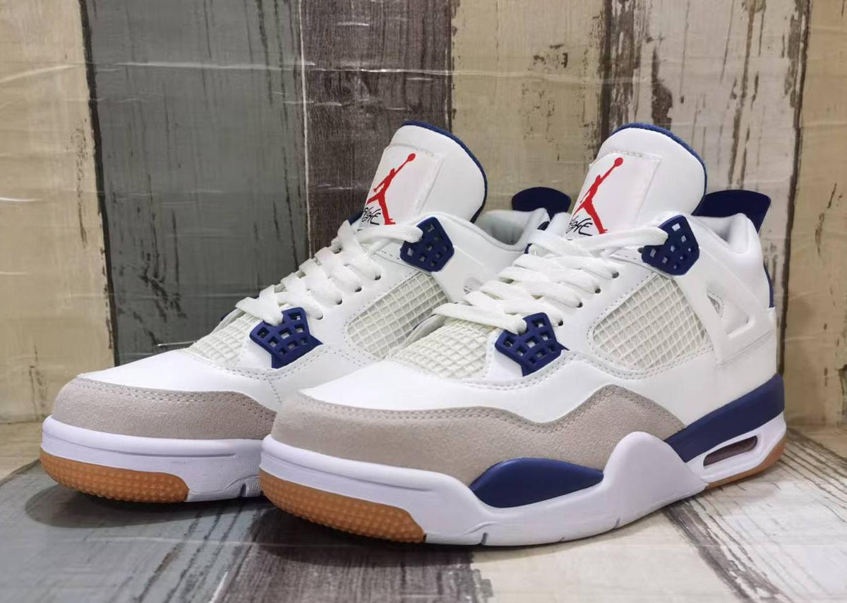 Air Jordan 4 Retro Off-White & Blue | Porcelain Tide