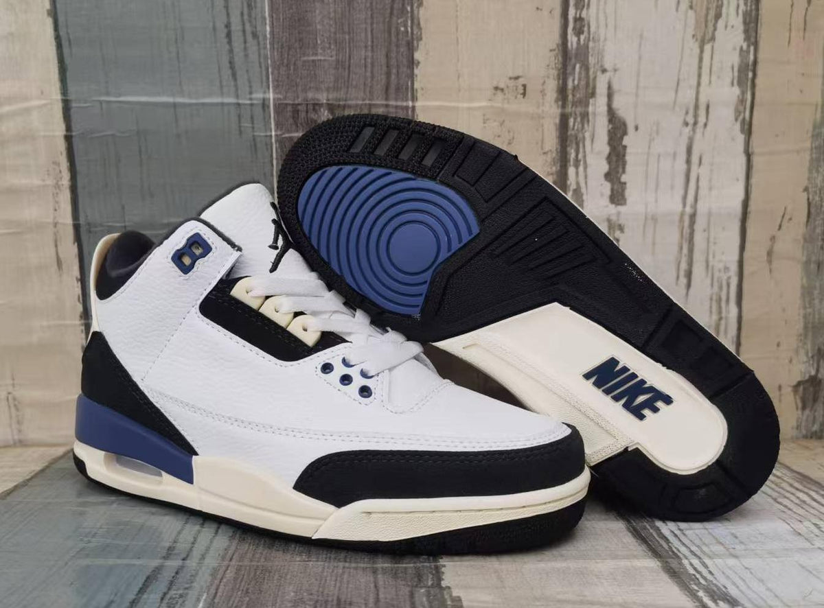 Air Jordan 3 Retro White-Grey-Blue | Skyline Cadence Men's