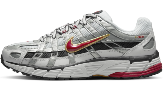 Women's Nike P-6000 CNPT 'Metallic Silver Red' | Crimson Frequency