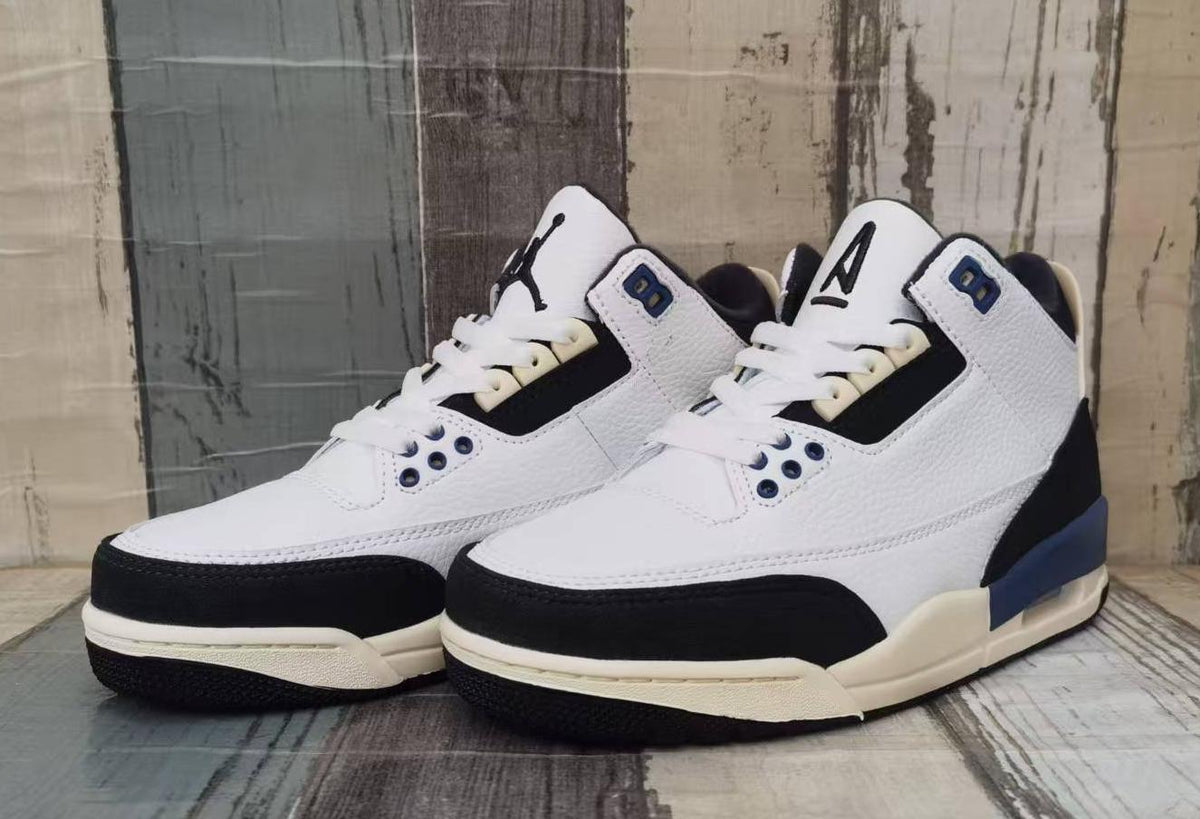 Air Jordan 3 Retro White-Grey-Blue | Skyline Cadence Men's