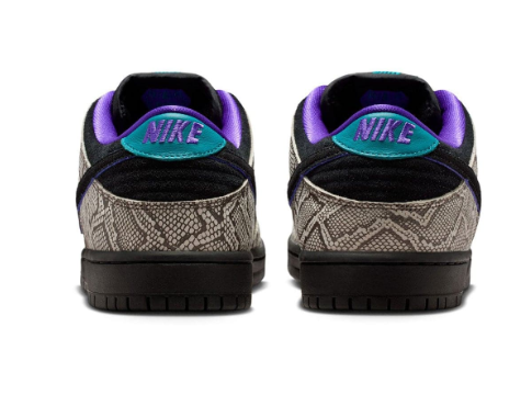 Nike SB Dunk Low Dashawn Jordan 'Snake Skin' Black / Fierce Purple | Violet Sidewinder