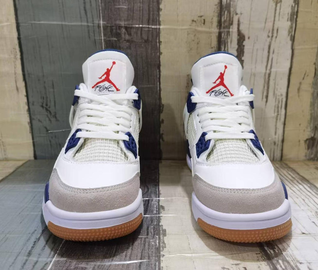 Air Jordan 4 Retro Off-White & Blue | Porcelain Tide